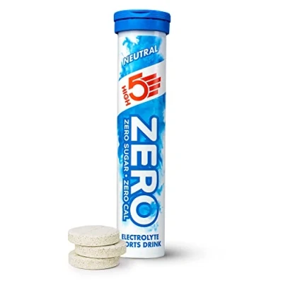Image of HIGH5 ZERO Electrolyte Tablets Hydration Enhanced with Vitamin C 0 Calories &amp; Sugar Free Boost Hydration, Performance Wellness Neutral, 20 (20x, Pack of 1)