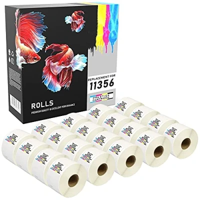 Image of Prestige Cartridge 11356 89 mm x 41 Address Labels Roll for Dymo Labelwriter 320/400/450/4XL (Pack of 20)