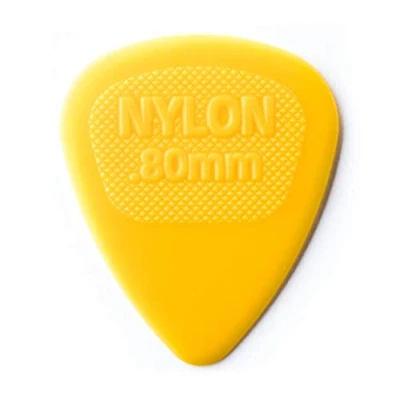 Image of Dunlop 443R.80 Nylon MIDI Standard, Yellow, .80mm, 72/Bag
