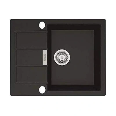 Image of Franke 114.0496.081 Granite Kitchen Sink with a Single Bowl, Onyx