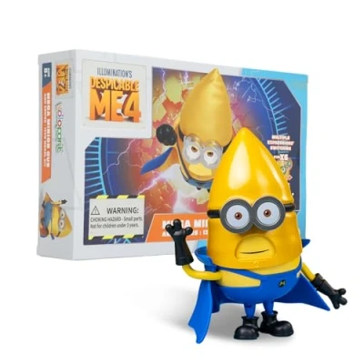 Image of Minions Despicable Me 4 Toys,5.1 Inch Mega Gus Action Figures,6 Interchangeable Expressions and Rotatable Head Minion Model Kits，Gifts for Kids Ages 8 Years &amp; Older