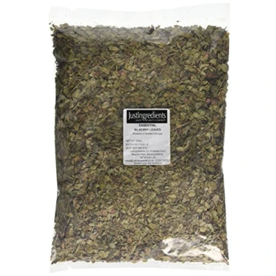 Image of JustIngredients Essentials Bilberry Leaves 250 g (Pack of 2)