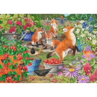Image of The House of Puzzles Foxy Ladies Jigsaw 1000 Piece Jigsaws For Adults, Artist Illustrated, Scenic Landscape, Deluxe Puzzle Gifts