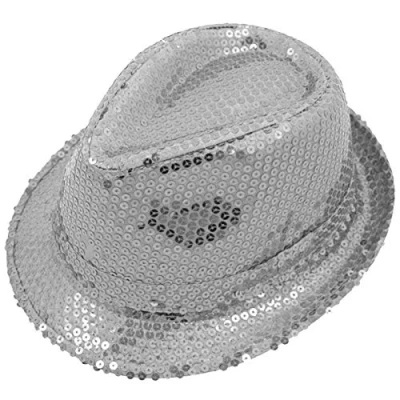 Image of Sequin Gangster Hat Silver