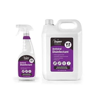 Image of Super Professional V2 Antiviral Disinfectant V1/V2 750ml + 5 Litre Refill Bottle Bulk Multibuy Pack For Home or Use