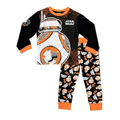 Image of Star Wars Boys BB8 Pyjamas Ages, Black &amp; Orange, 12 13 Years
