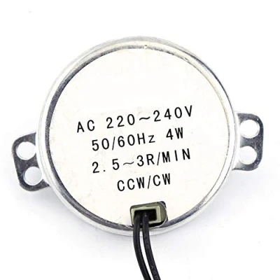 Image of Synchronous Motor, 1pc 220 240V AC 4W CW/CCW 50/60Hz Motor Geared for Electric Fan Ventilation Mechanism, Heater(2.5 3RPM)
