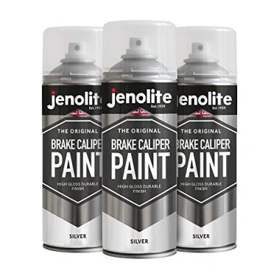 Image of JENOLITE Brake Caliper Paint Silver 3 x 400ml Restore &amp; Transform Car Calipers