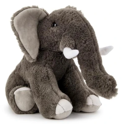 Image of Zappi Co Emma the African Elephant Plush Toy (22cm) Gentle Giant Soft, Cuddly, 100% Recycled Majestic Savanna Friend