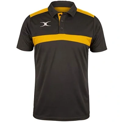Image of Gilbert Photon Sports Polo Top (Black/Gold, 2XLarge)
