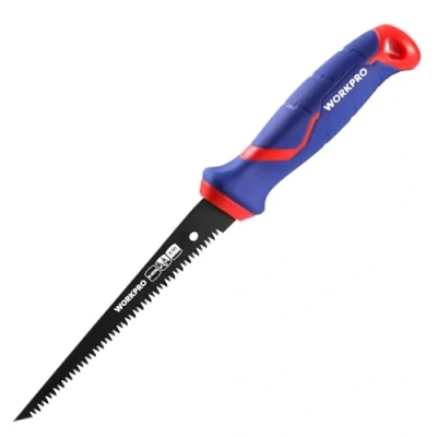Image of WORKPRO 150 mm Jab Saw, Triple Edge Pad Saw for Wallboard, Drywall, Plasterboard, and Plywood, 8 TPI Blade Hand Saws