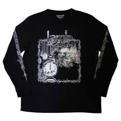 Image of Lamb of God Barbed Wire Long Sleeve T Shirt L Black
