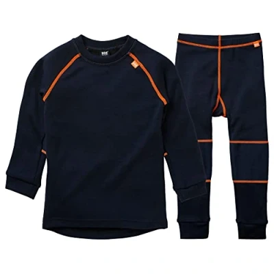 Image of Helly Hansen Kid&#039;s HH Lifa Merino Baselayer Set, Navy, 4 Years