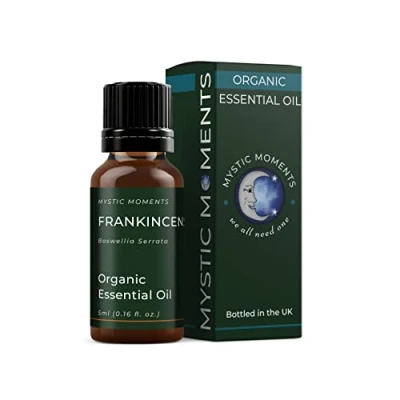 Image of Mystic Moments Organic Frankincense Essential Oil 5ml Pure &amp; Natural for Diffusers, Aromatherapy Massage Blends Vegan GMO Free