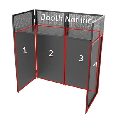 Image of BLACK Gorilla DBS LITE DJ Booth High Quality REPLACEMENT LYCRA CLOTH Pack of 4