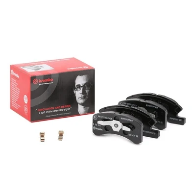 Image of 4605A272, 4605B005, 4605B006, 4605B281, 4605B438 Brake pad set BREMBO P 16 011 with acoustic wear warning without accessories