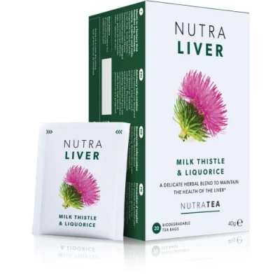 Image of NUTRALIVER Liver Support Tea Detox Providing a Cleanse, And Repair 60 Enveloped Bags by Nutra Herbal (3 Pack)