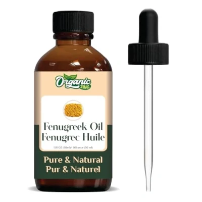 Image of Organic Zing Fenugreek Carrier Oil Pure &amp; Natural for Skin, Face, Hair Care, Aroma Therapy, Diffuser, Conditioner 30ml