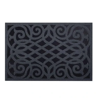 Image of Nicoman Eco Friendly Door Mat Non Slip Heavy Duty Rubber Doormat Barrier Scrape Indoor Outdoor Entrance Garden Garage Anti Fatigue Watertight (Grey, Small, 61 x 41cm)