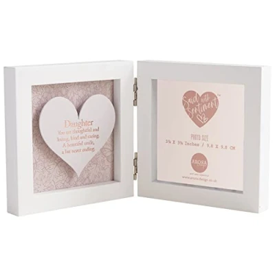 Image of Said with Sentiment 7662 Daughter Hinged Heart Photo Frame