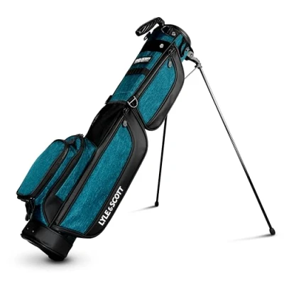Image of Lyle and Scott Gleneagle Golf Bag Lightweight Bags for Men with 3 Way Full Length Divider, Insulated Cool Pocket, Durable Handle, Retractable Stand, Padded Strap Stand
