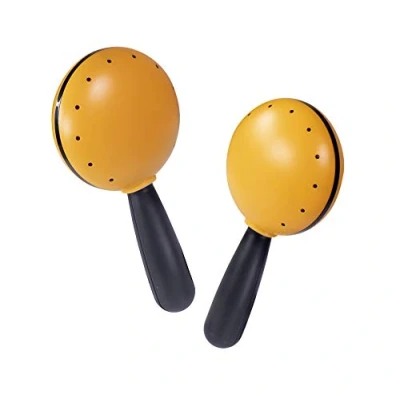 Image of Halilit Hi Lo Maracas (Pair). High end Hand Shaker Percussion Musical Instrument. Percussionists of All Levels. Teens &amp; Adults. Built to Last (Yellow)