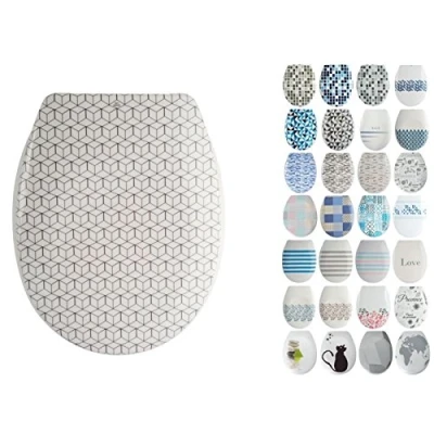 Image of MSV Toilet seat Duroplast Soft Close Mechanism (Mosaic), 30 x 20 15 cm