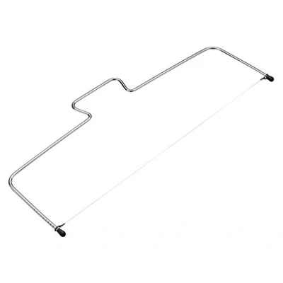 Image of KitchenCraft Sweetly Does It Cake Slicer, Leveller, Layer Cutter Wire, Carbon Steel Baking Accessory, 40 cm, Silver