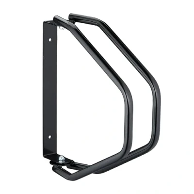 Image of Relaxdays Bicycle Rack, for Wall Mounting, Made of Sturdy Steel, Bike Bracket, 180 Swivelling, Single Parker, Black, 28.5 x 9 32.5 cm