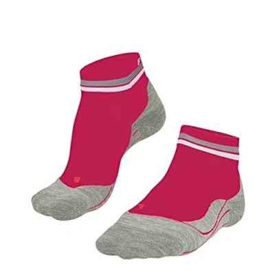 Image of FALKE Women&#039;s RU4 Endurance Short Reflect W SSO Cotton Anti Blister 1 Pair Running Socks, Red (Rose 8564), 5.5 6.5