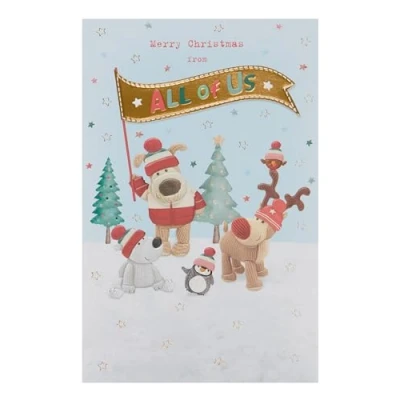 Image of Boofle Merry Christmas From All Of Us Festive Family Greeting Card