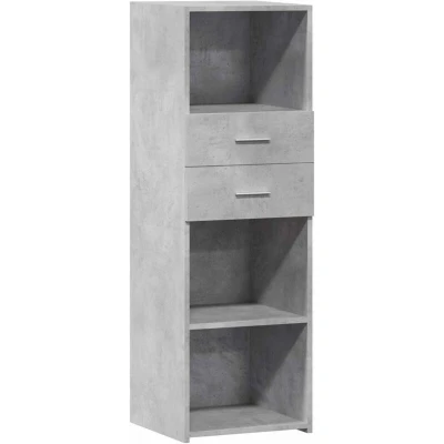 Image of vidaXL Highboard Concrete Grey 40x42.5x124 cm Engineered Wood