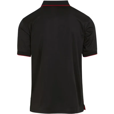 Image of Regatta Professional Men&#039;s Navigate Short Sleeve Polo Shirt Black Classic Red, Size: L