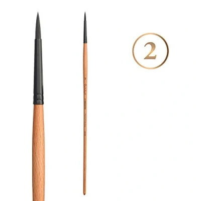 Image of Princeton Catalyst, Series P6400, Round, Size 2. Long Handled, Acrylic, Multi Coloured, Gr. 2