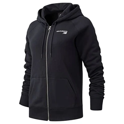 Image of New Balance Classic CORE Fashion Zipup sweatshirt black, Women&#039;s, Size: XS, Black