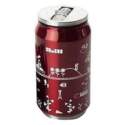 Image of IBILI Isothermal Eco Tin, 330 ml, 18/10 Stainless Steel, Double Wall, Reusable
