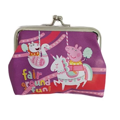 Image of Peppa Pig Coin Purse Pink Red OR Purple (Purple)