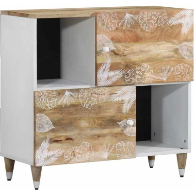 Image of vidaXL Sideboard 80x33.5x75 cm Solid Wood Mango