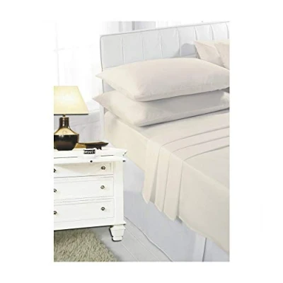Image of Poly Cotton Bunk Bed Fitted Sheets Children Polycotton 75 Cm x 190 Small Size Bedding 9.5&#039;&#039; Deep, Cream