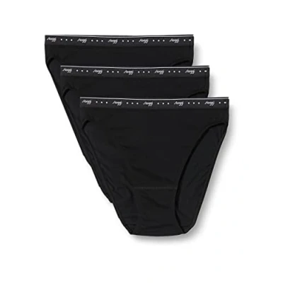 Image of Sloggi Women&#039;s 24/7 100 H Tai 3P Briefs, Black, 10