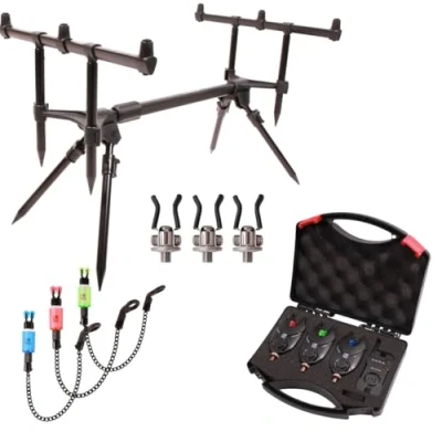 Image of Ultimate Rod Pod Set Complete Carp fishing combo