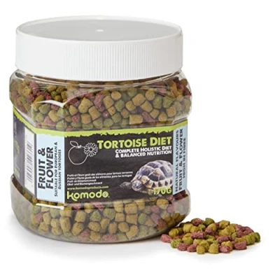 Image of Komodo Complete Holistic Tortoise Diet Fruit and Flower 170g, Balanced Food for Torotises, Natural Flavoured