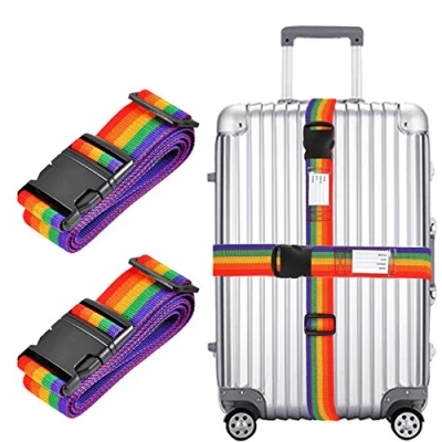 Image of 2x Luggage Strap, Adjustable 78&quot; Long Travel Packing Belt Suitcase Baggage Security Straps