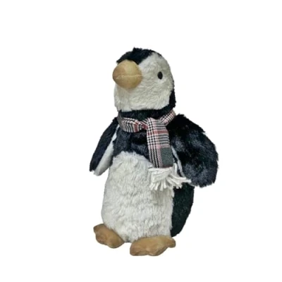 Image of Plush Penguin Doorstop Black and White