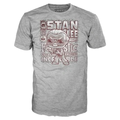 Image of Funko Boxed Tee: Marvel Stan Lee Small (S) T Shirt Clothes Gift Idea Short Sleeve Top for Adults Unisex Men and Women Official Merchandise Fans