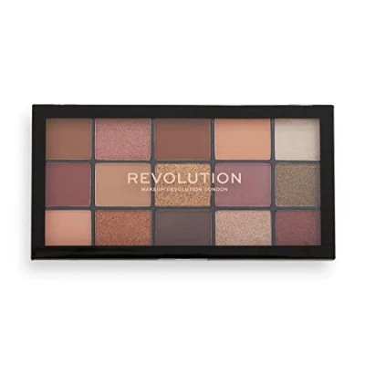 Image of Revolution Beauty London Reloaded Eyeshadow Palette, Highly Pigmented, 15 Shades, Matte and Shimmer Finishes, Seduction, 16.5g