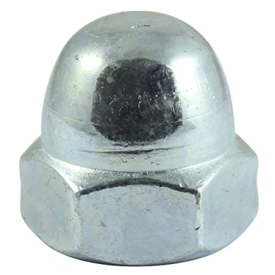 Image of TIMco ND8Z DIN 1587 BZP Hex Dome Nut M8 Zinc (Box of 100)