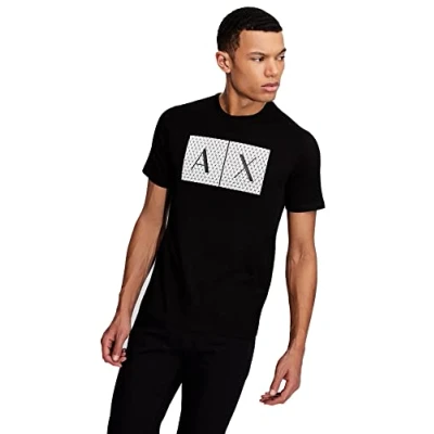 Image of Armani Exchange Men&#039;s 8nztck T Shirt, Black (Black 1200), XL UK