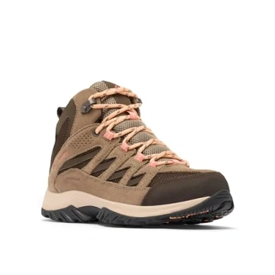 Image of Columbia Women&#039;s Crestwood Mid Waterproof, Waterproof Rise Trekking and Hiking Boots, Cordovan/Mud, 3