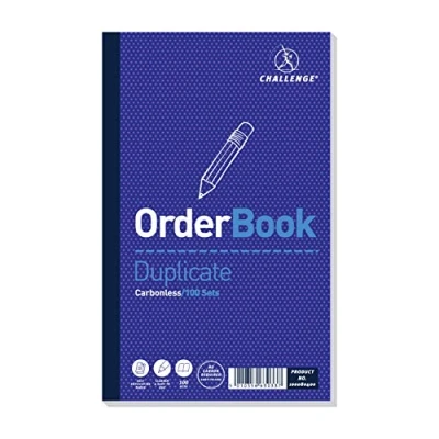 Image of Challenge Duplicate Order Book, Carbonless, 100 Pages, 5 pack (210 x 130 mm)